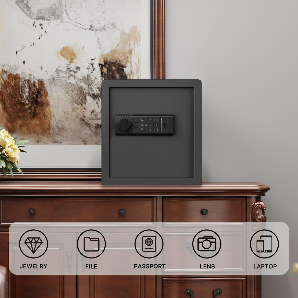 RPNB RP36FSA Biometric Home Safe On Side Table