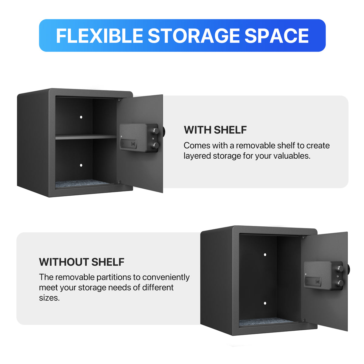RPNB RP36FSA Biometric Home Safe Flexible Storage
