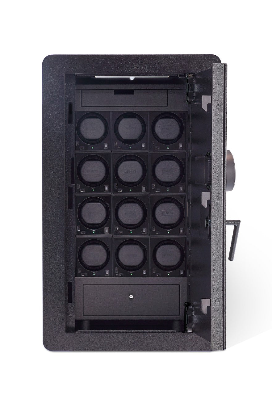 BlumSafe Professional Junior Watch Winder & Jewelry Safe Door Open with Winders