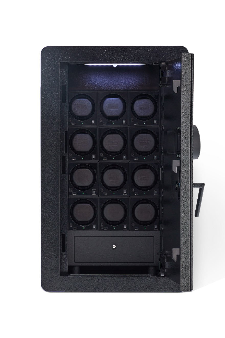 BlumSafe Professional Junior Watch Winder & Jewelry Safe Door Open with Winders