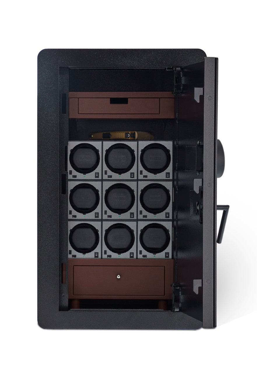 BlumSafe Professional Junior Watch Winder & Jewelry Safe Door Open with Winders