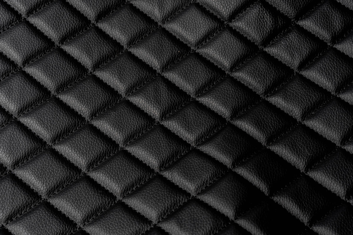 Black quilted leather texture pattern