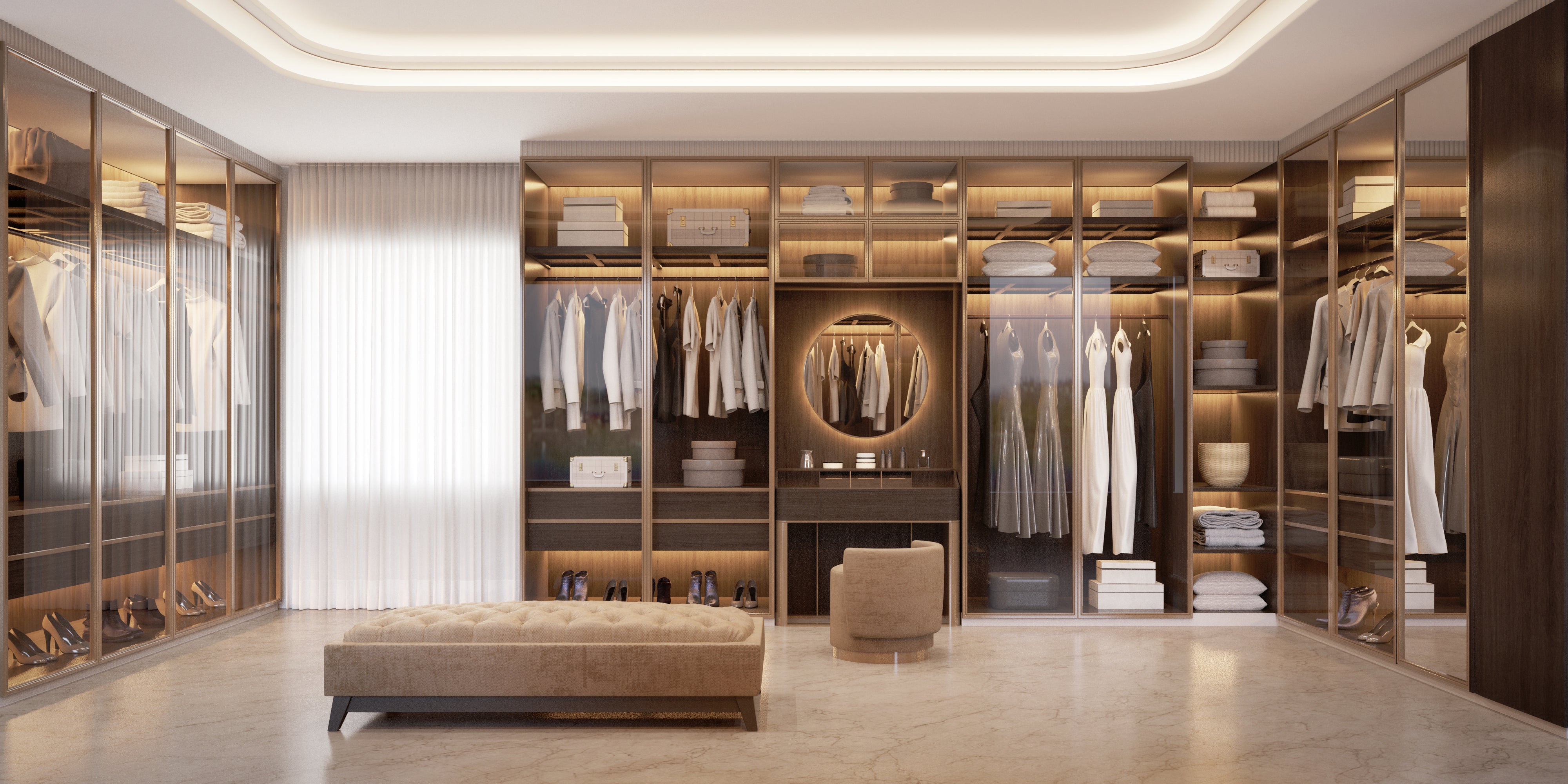 Illustration of Luxury Penthouse Safety Features With Wall Safe