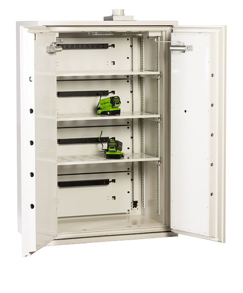 Phoenix Battery Commander BSS6004 Doors Open with Batteries Charging Inside