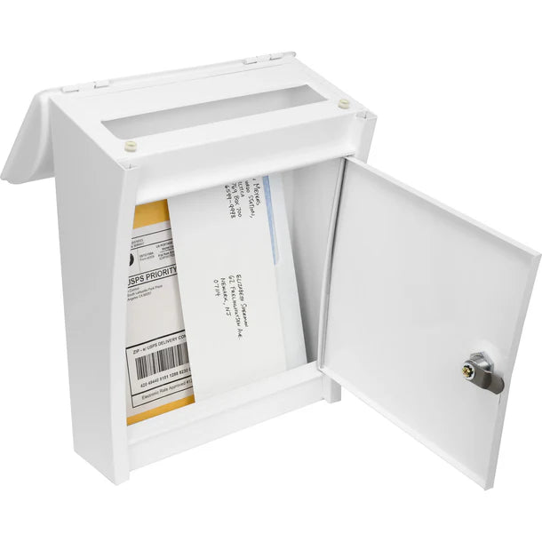 Barska CB14076 Wall-Mount Mail Dropbox with Flap Door Open
