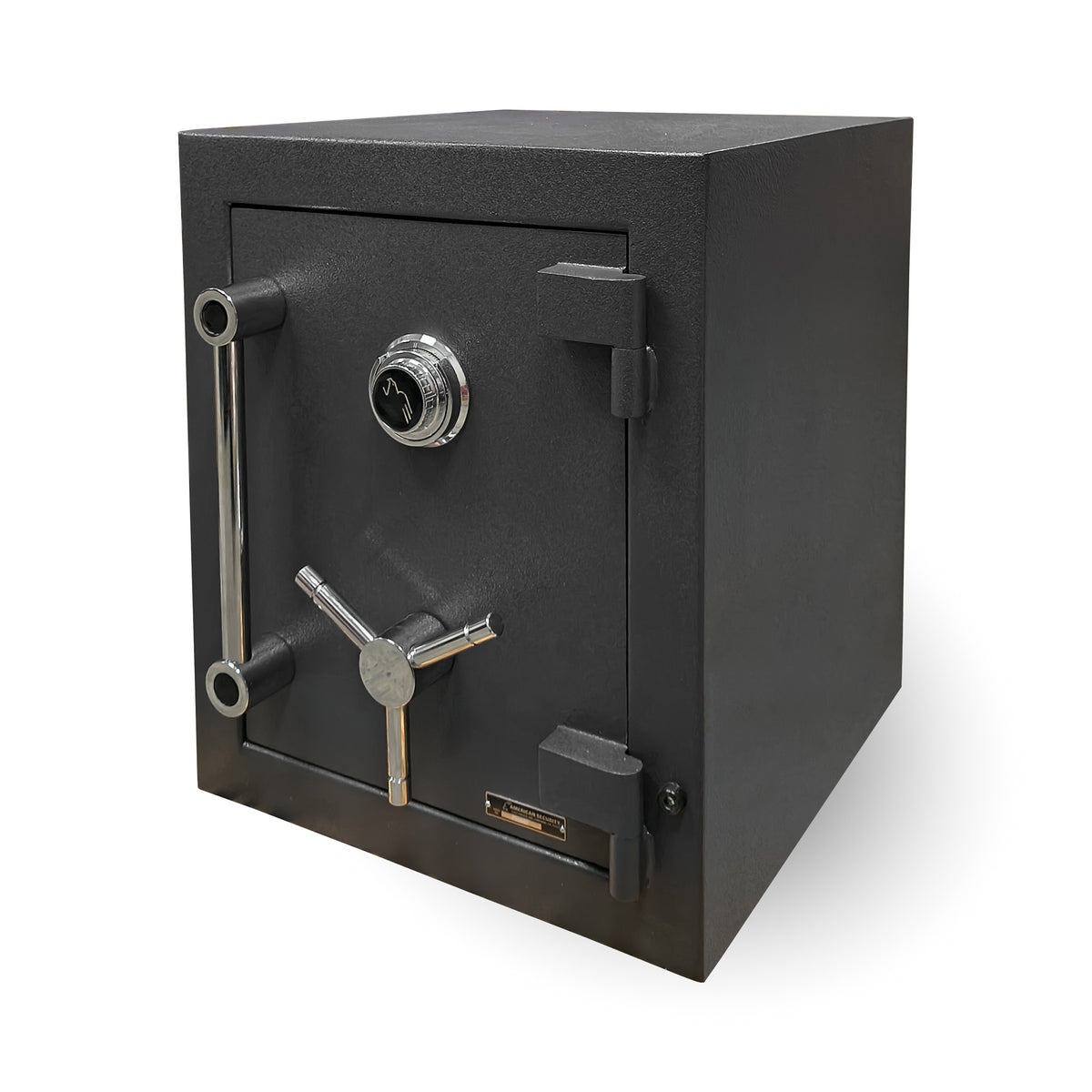 AMSEC American Security AMVAULT CF1814 TL30 high security composite burglar fire rated safe black front right. 