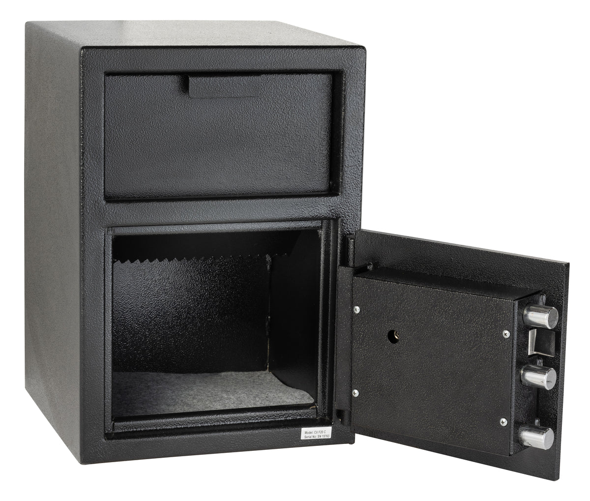 Hayman CV-F20-K Front Loading Depository Safe with Dual Key Lock Door Open