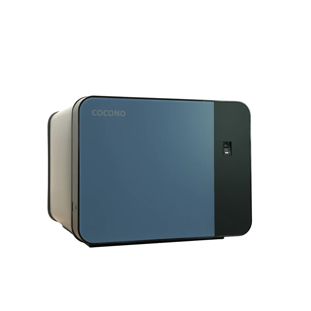 Cocono Chroma 15 Mini Biometric Fireproof Safe (60 Minutes) Slate Angled