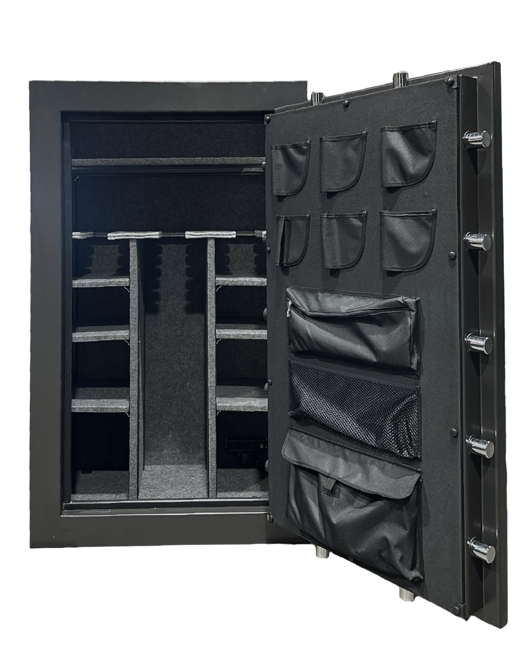 Hollon The Dominion 36 Gun Safe Gray Door Open