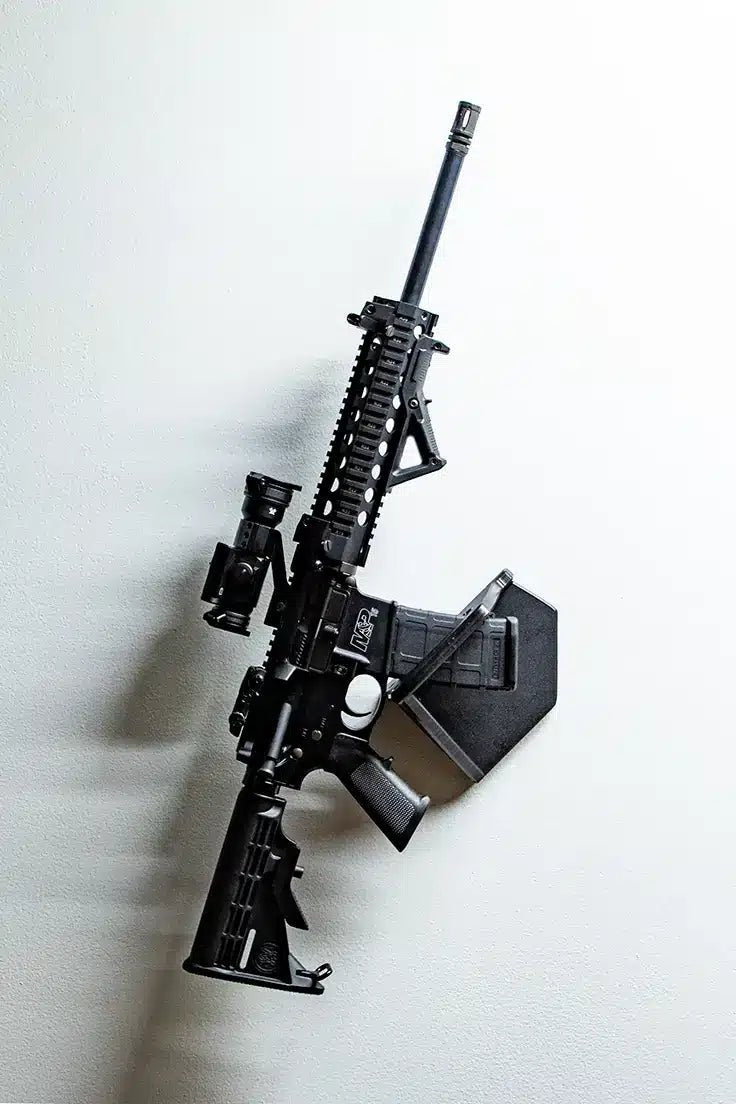 Black rifle model on a white background