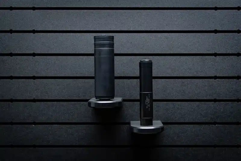 Tactical Walls ModWall Suppressor Holder Front View Two in a Row