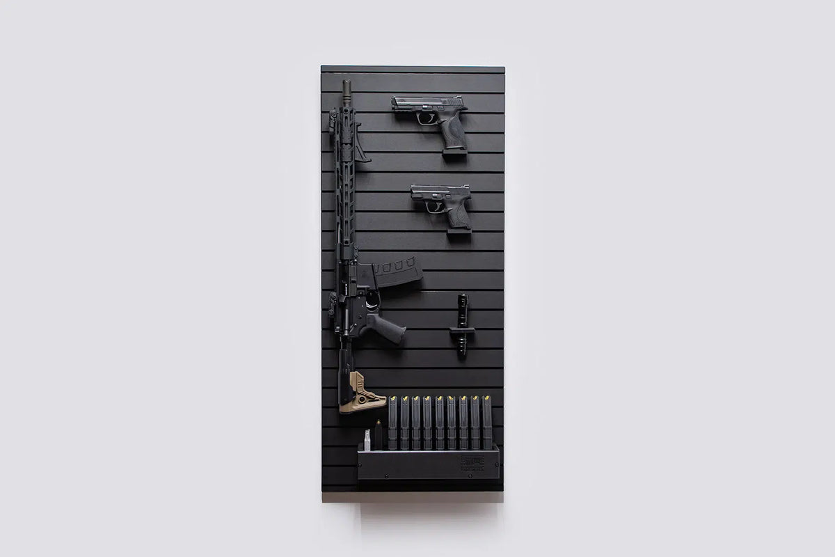 Tactical Walls 1440 ModWall Hidden Gun Compartment Closed with Handguns & Rfiles