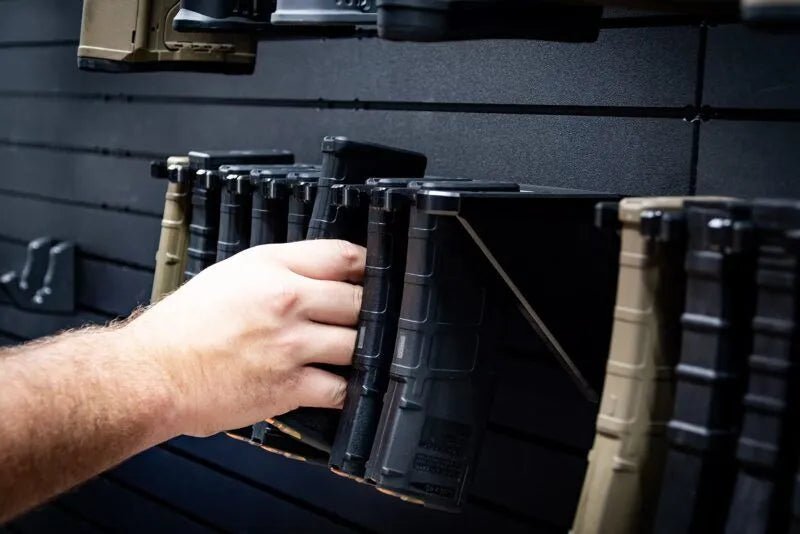Tactical Walls ModWall Mag Hanger Shelf Hand Grabbing Magazine