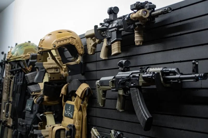 Tactical Walls MWYSARSENAL Yellowstone Marshals Arsenal Package Closeup of Rifles