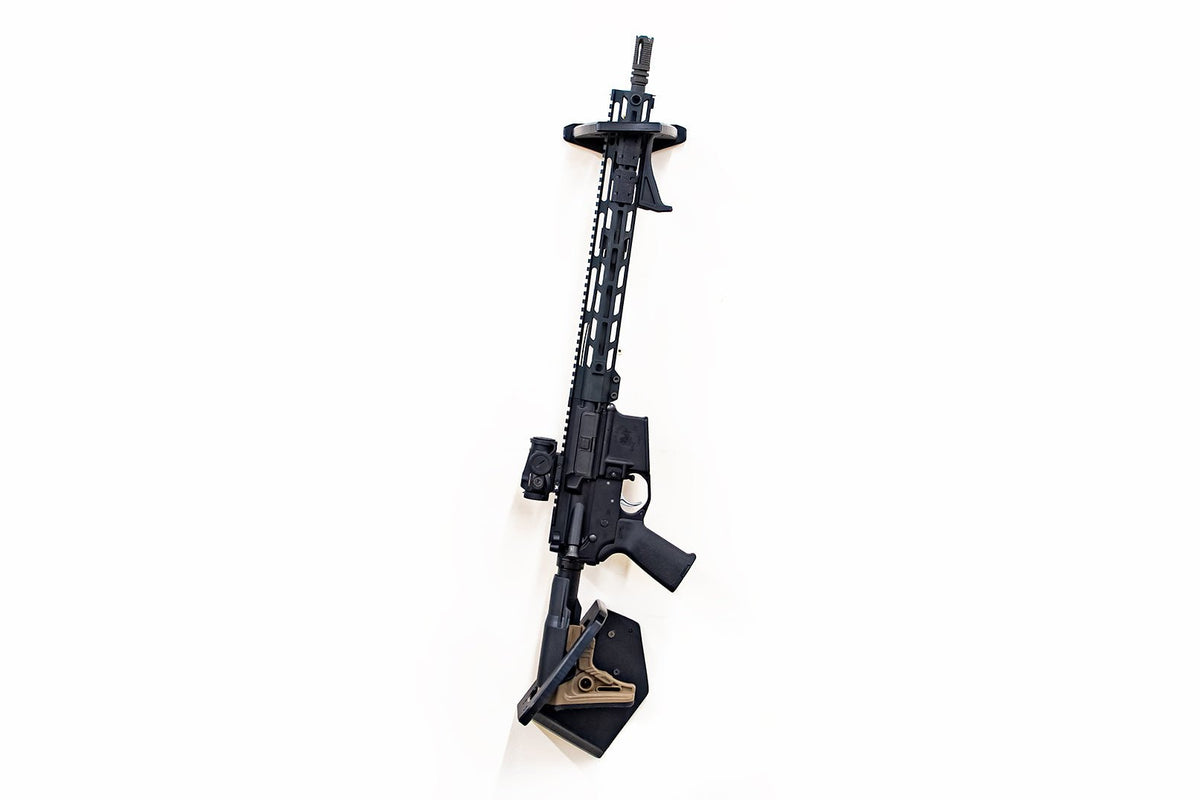 Black rifle model on a white background