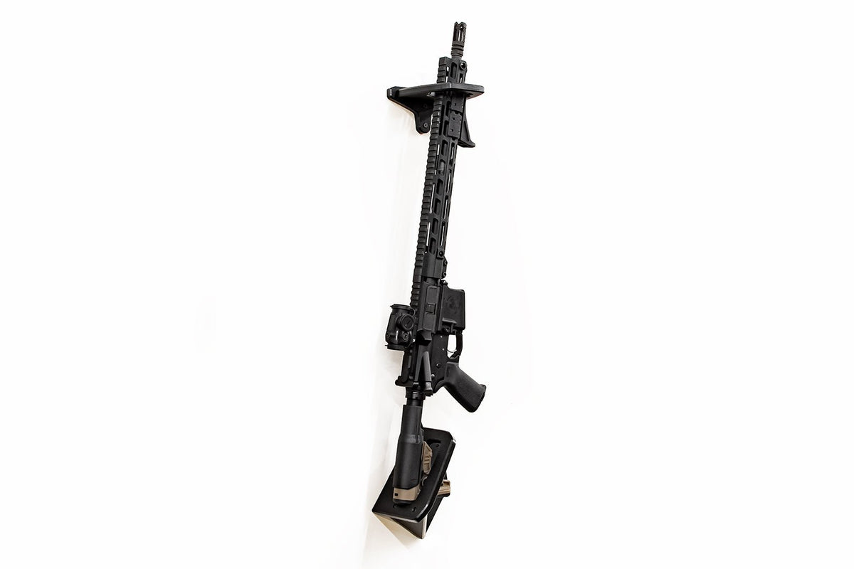 Black rifle model on a white background