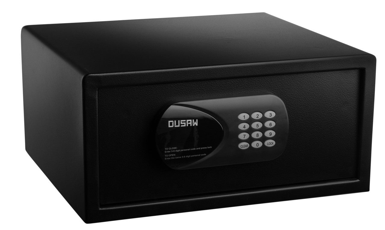 Dusaw S17 Hotel Room Shelf Safe Black Front