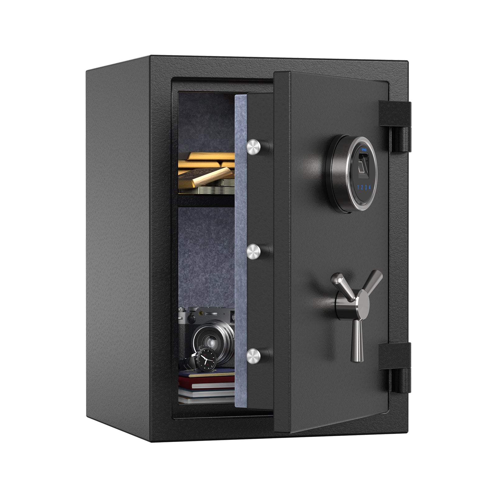 RPNB RPFS50 Deluxe Biometric Fireproof Safe with Touch Screen Keypad