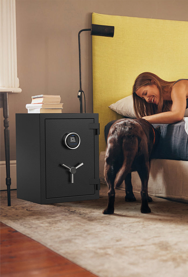 RPNB RPFS50 Deluxe Biometric Fireproof Safe with Touch Screen Keypad Nightstand 