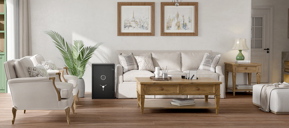 RPNB RPFS66 Large Biometric Fireproof Safe with Touch Screen Keypad End Table in Living Room 2