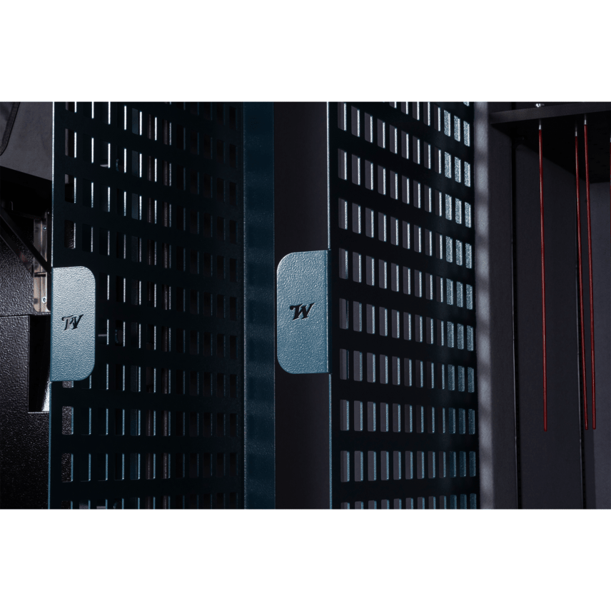 Winchester Evolution Bow Safe sliding grid panel detail with Winchester W-branded slider pulls and GunStiXX visible