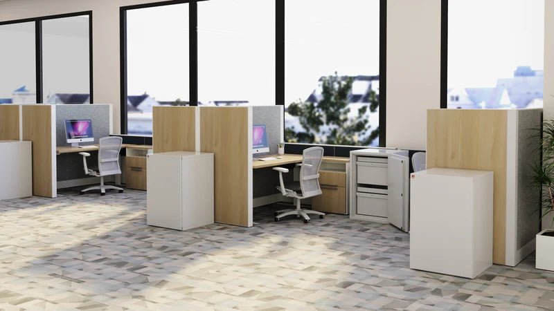 FireKing FireShield Edge Series 1-Hour Fireproof Storage Cabinet Installed in Office