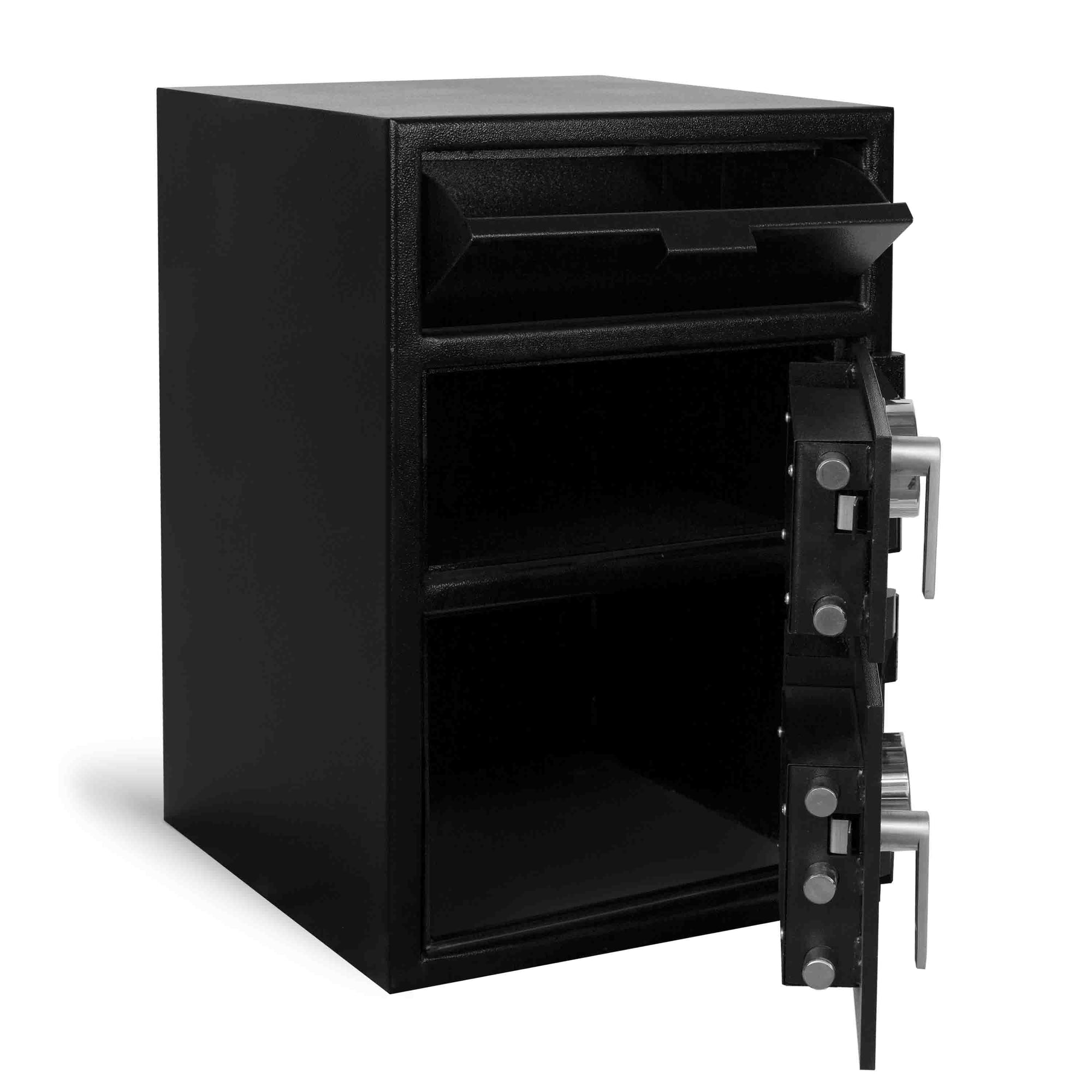 Double Container Safe Pacific Safe FL3020T7B Double Door Front Load Depository Safe - Safe ...