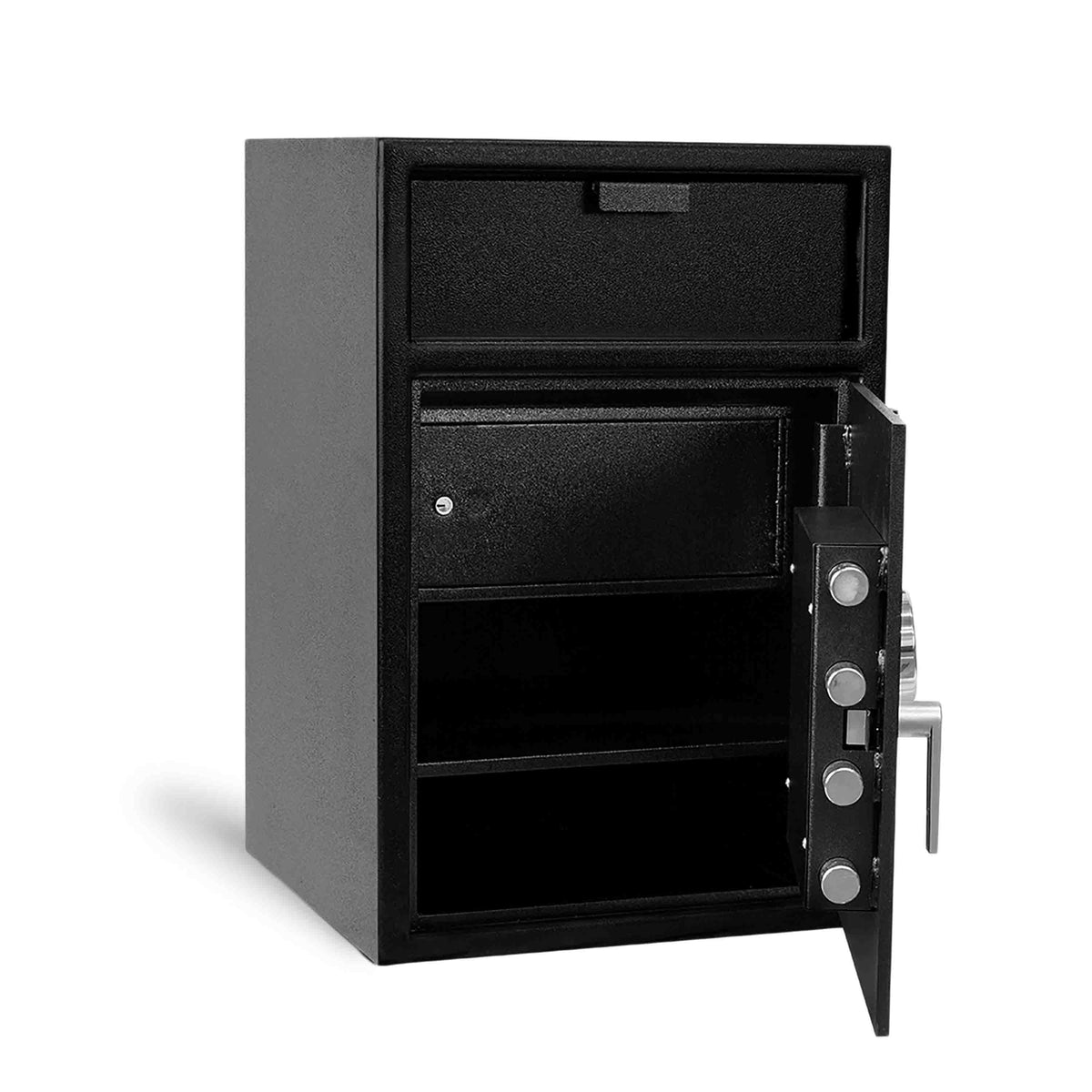Pacific Safe FL3020MK1 Front Load Depository Safe with Internal Compartment Outer Door Open
