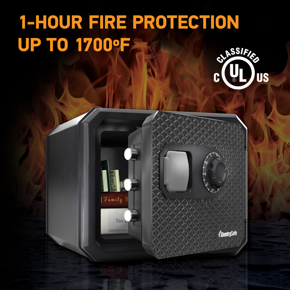 Sentry FPW082C Fireproof &amp; Waterproof Safe with Dial Combination Lock Fire Protection