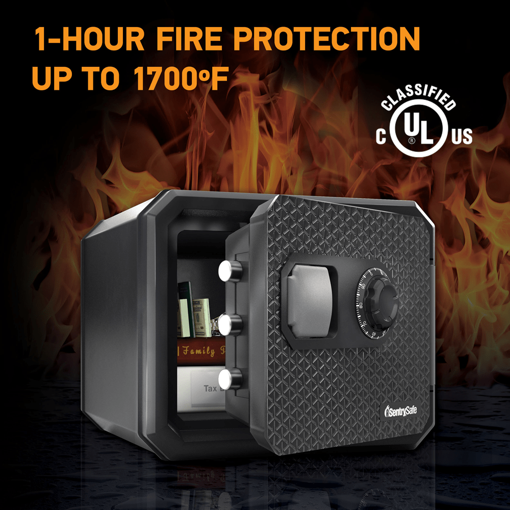 SentrySafe FPW082C Fireproof & Waterproof Safe with Dial Combination L ...