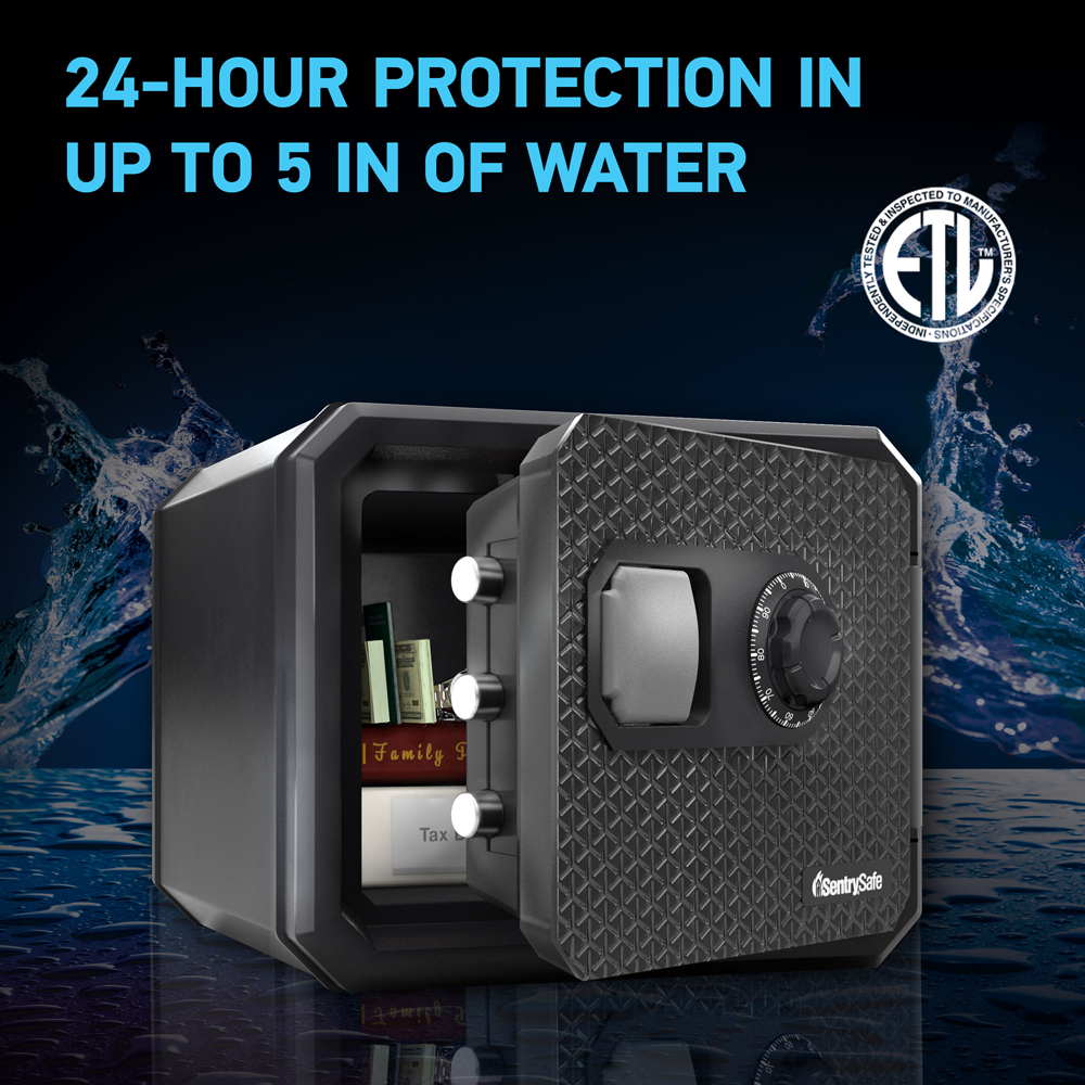 Sentry FPW082C Fireproof &amp; Waterproof Safe with Dial Combination Lock Water Protection