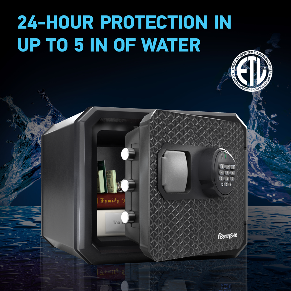SentrySafe FPW082E Fireproof &amp; Waterproof Safe with Digital Keypad 24-Hour Protection In Up to Five Inches of Water