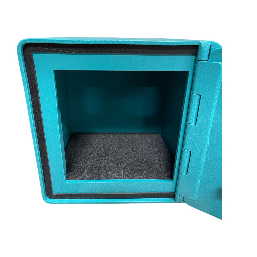 Kaynine Cube Safe Burglary Rated 12x12x12 Turquoise Open