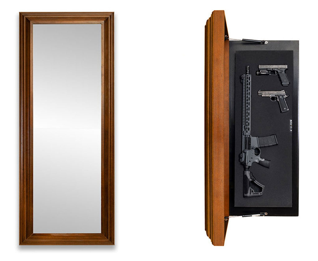 Tactical Traps The Guardian MAX Tactical Full-Length Mirror Closed and Open