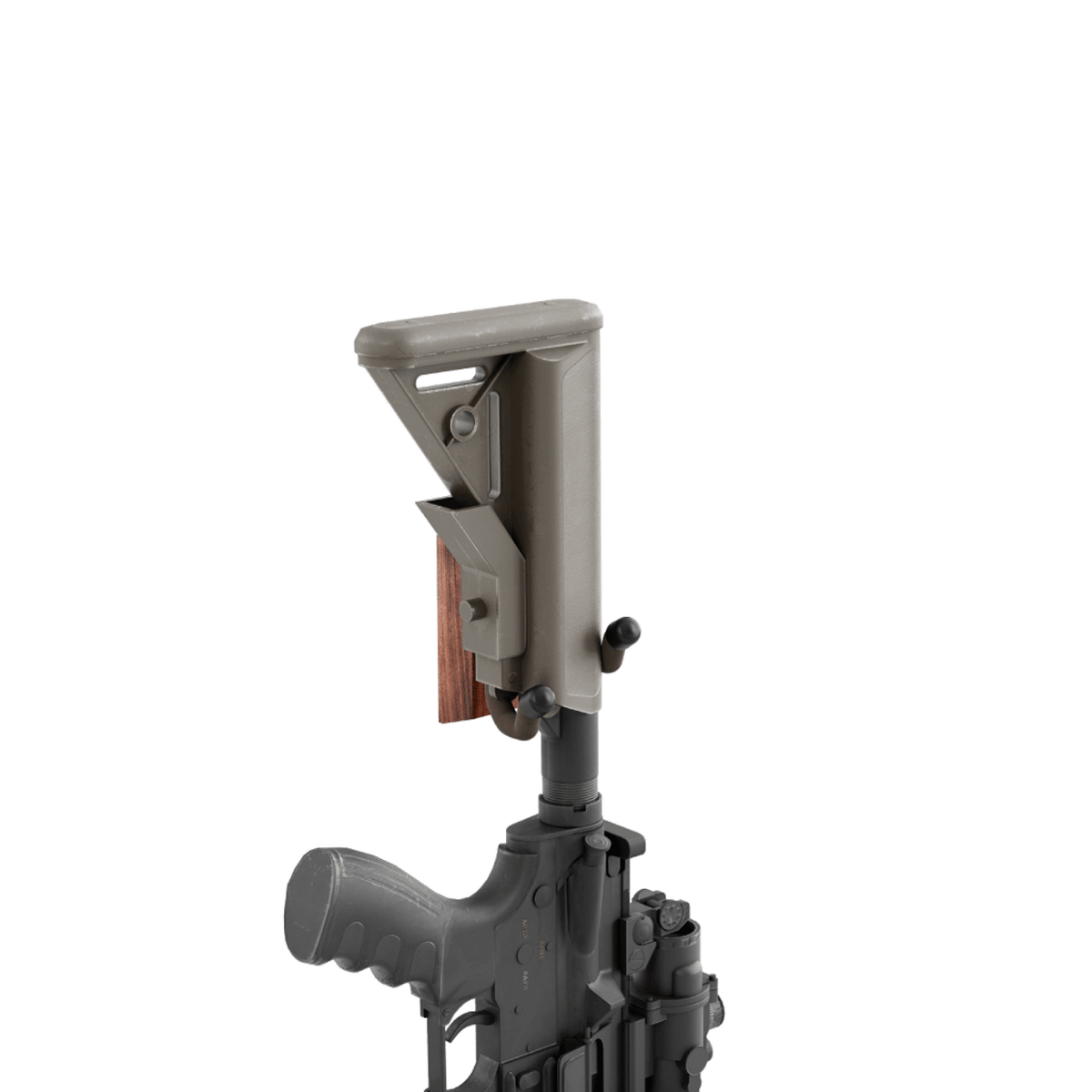 Hold Up Displays Vertical Gun Hanger HD01 Black Walnut