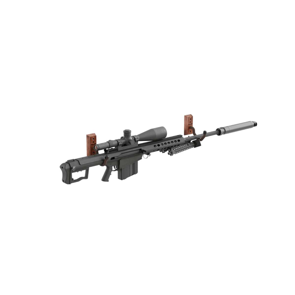 Hold Up Displays Horizontal Gun Hanger HD02 Black Walnut