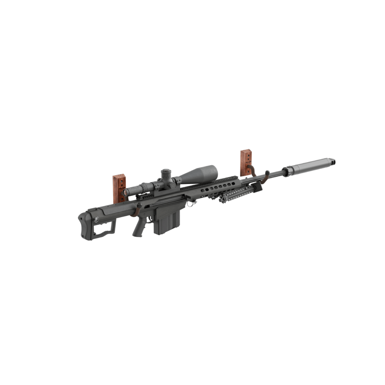 Hold Up Displays Horizontal Gun Hanger HD02 Black Walnut