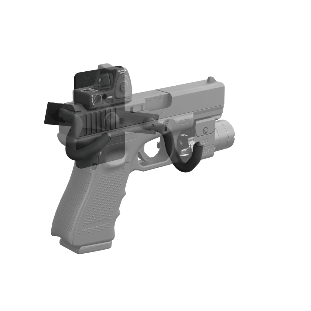 Hold Up Displays Wall Mount Pistol Holder HD09 Flatwall