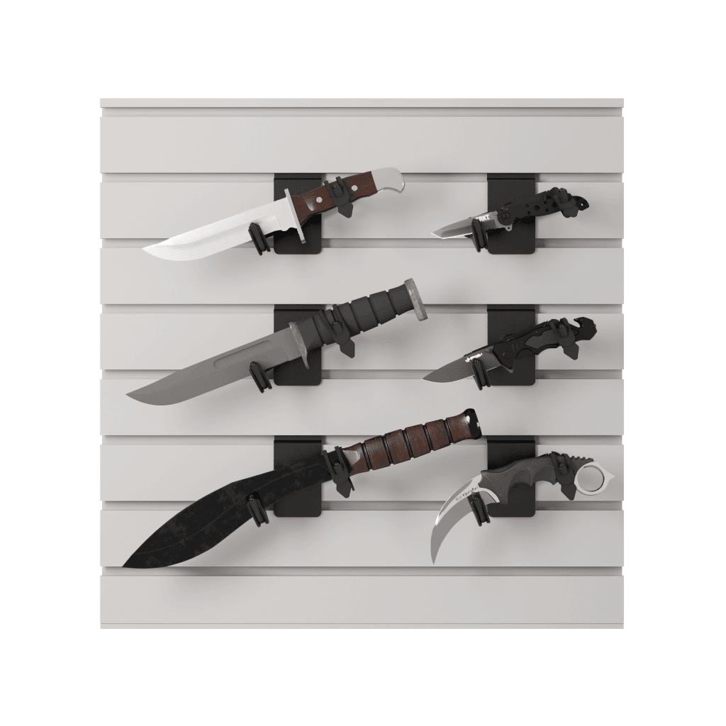 Hold Up Displays Knife Display Rack HD09K Six Knifes Mounted On Wall