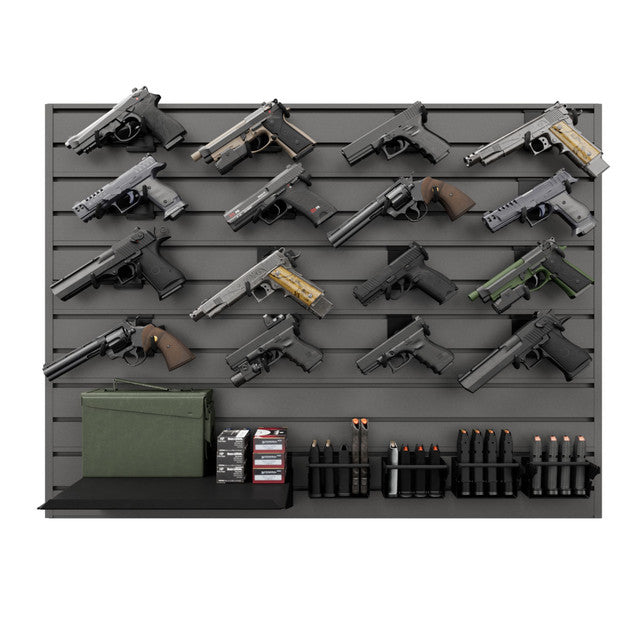 Hold Up Displays HD109 Wall Panel Front with Handguns Gray