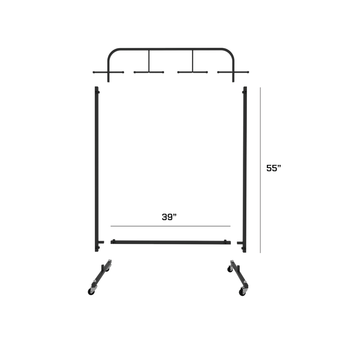 Hold Up Displays Range Bow Rack - HD16 Dimensions Disassembled