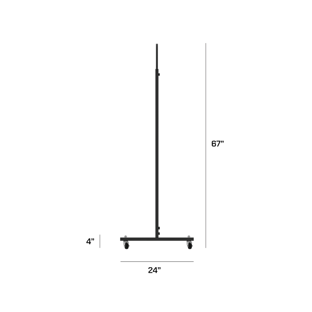 Hold Up Displays Range Bow Rack - HD16 Dimensions Side View