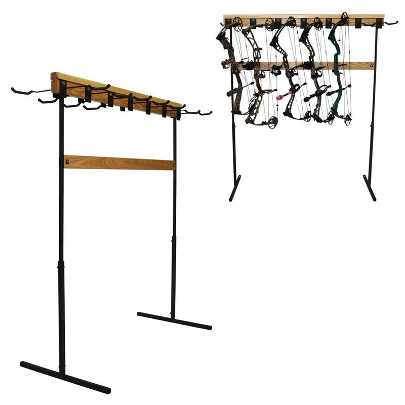 Hold Up Displays Hardwood Bow Rack HD18-50 | 14-Bow Display - Safe and ...
