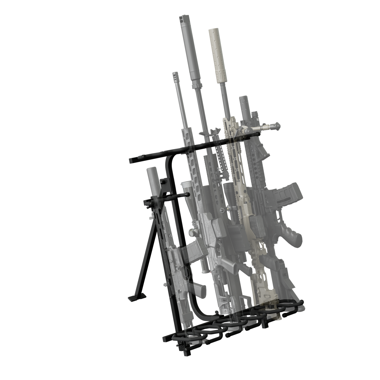 Hold Up Displays Folding Metal Firearm/Bow Rack with Short Barrel Rest HD39-SBR