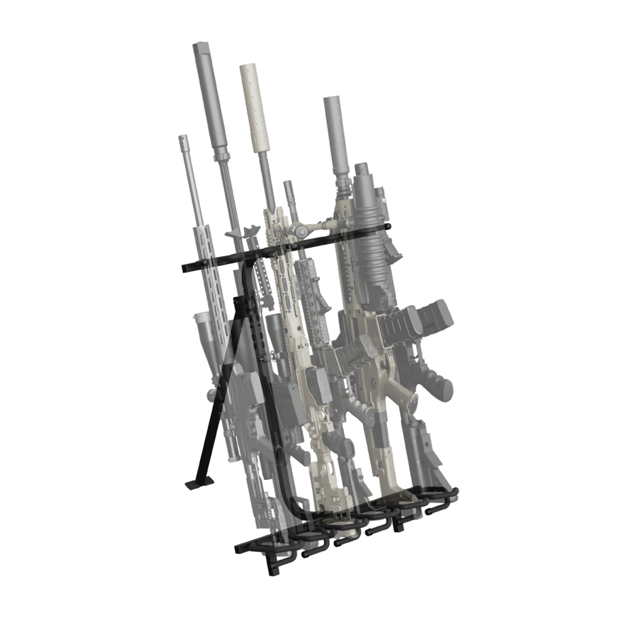 Hold Up Display Folding Metal Gun Rack for 6 Rifles HD39