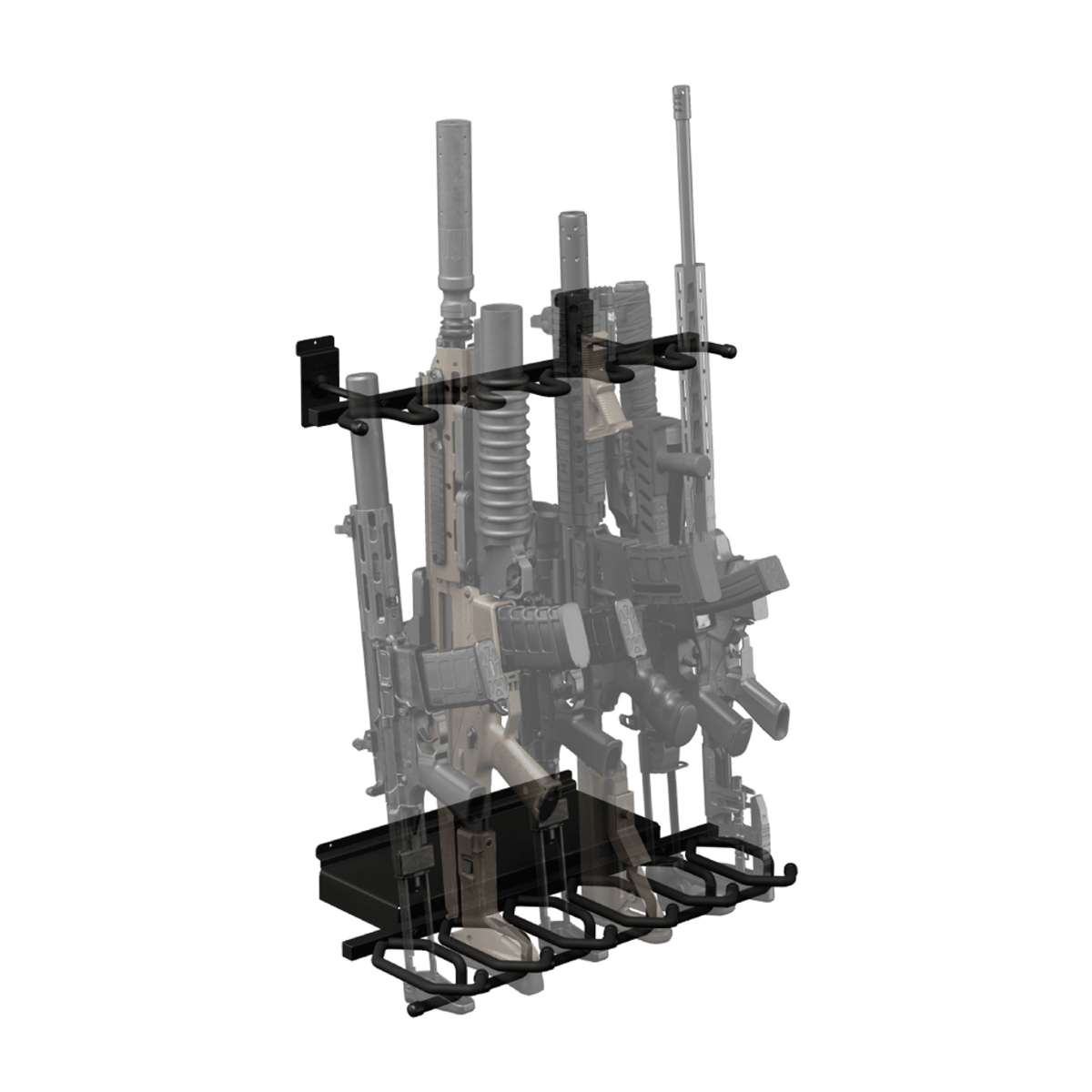 Hold Up Displays Vertical 6 Gun Rack HD53 Slatwall