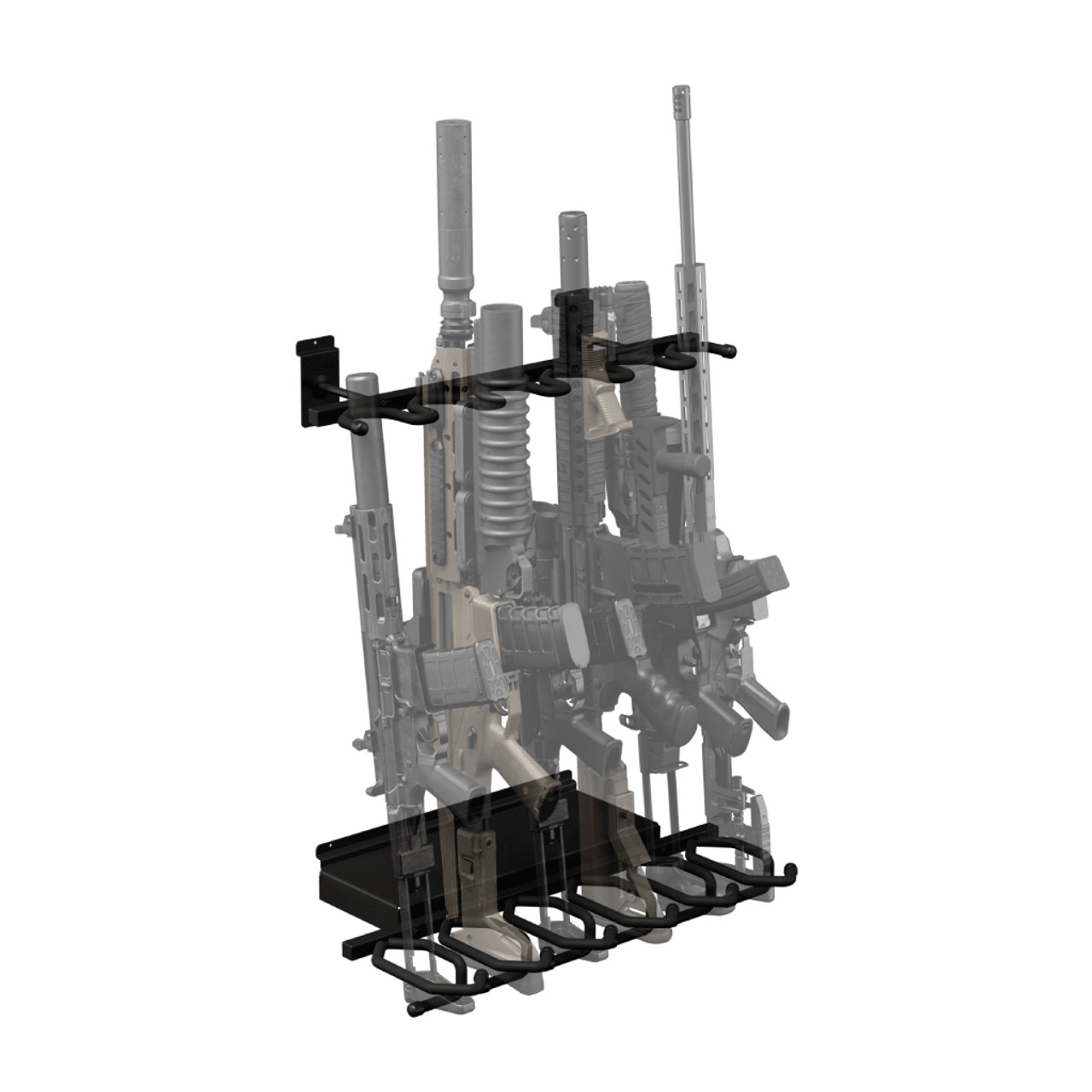 Hold Up Displays Vertical 6 Gun Rack HD53 Slatwall