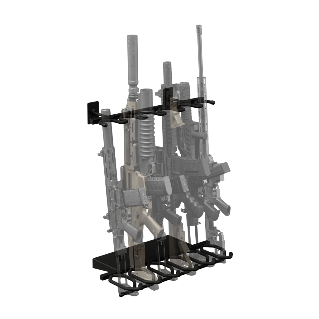 Hold Up Displays Vertical 6 Gun Rack HD53 Flatwall