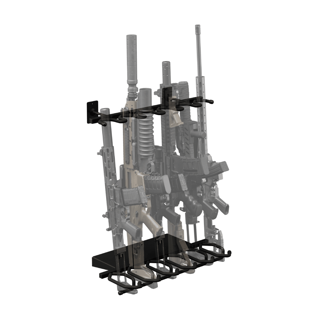 Hold Up Displays HD53 Vertical 6 Gun Rack | Wall Mount Rifle Storage ...