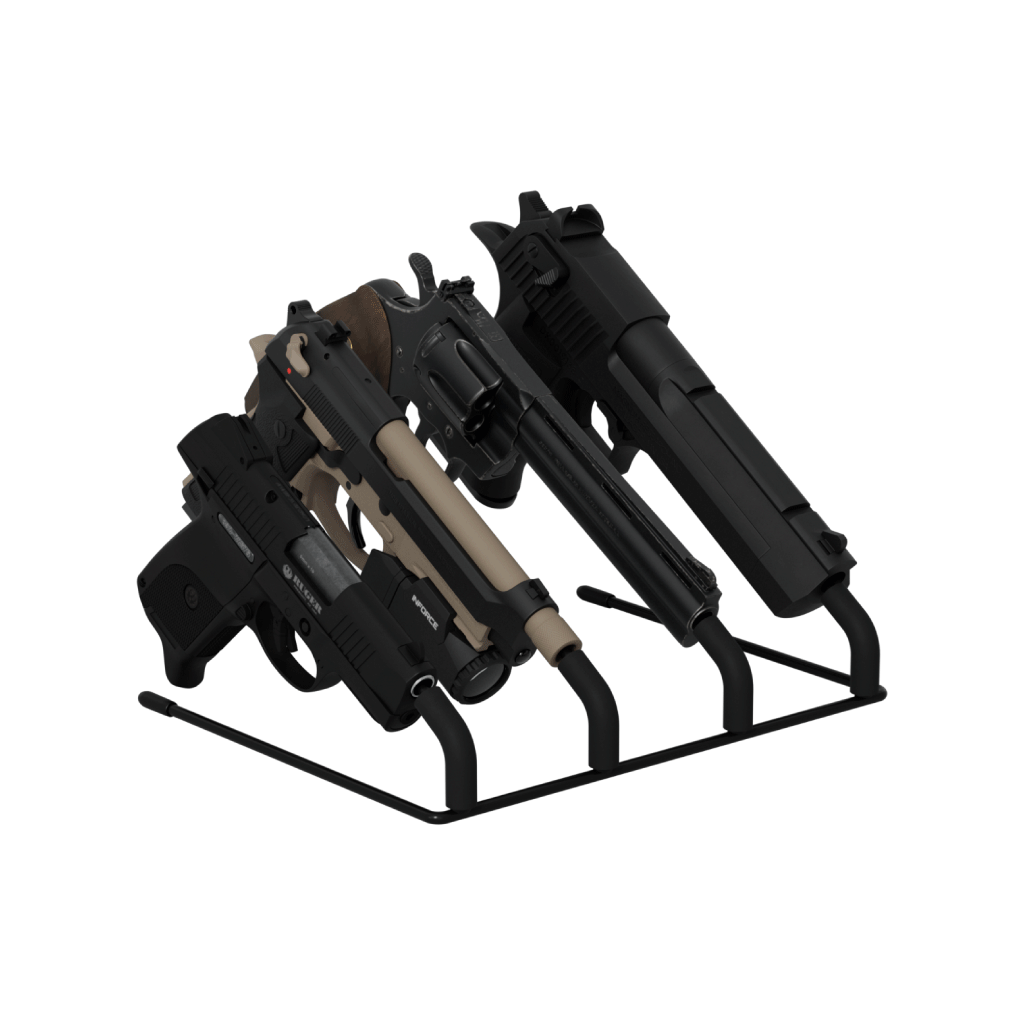 Hold Up Displays In-Barrel Countertop 4 Pistol Rack - HD72